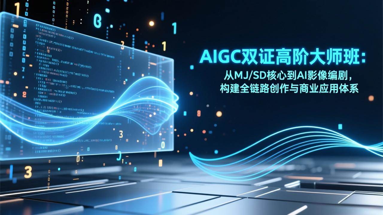 （17198期）AIGC双证高阶大师班：从MJ/SD核心到AI影像编剧，构建全链路创作与商业应用体系-三月轻创