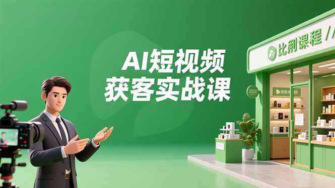 （16747期）AI短视频获客实战课，数字人创作、实体行业应用、精准引流，30天获取客源月入6万+-三月轻创