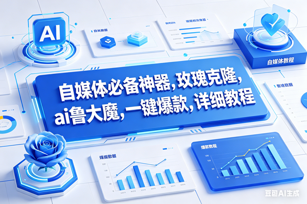 （17964期）玫瑰克隆工具，鲁大魔ai软件，自媒体的神器，一键爆款，50多个功能的详细教程。-三月轻创