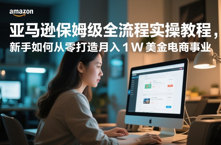 亚马逊保姆级全流程实操教程，新手如何从零打造月入1W美金电商事业-三月轻创
