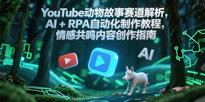（15174期）YouTube动物故事赛道解析，AI+RPA自动化制作教程，情感共鸣内容创作指南-三月轻创