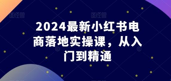 2024最新小红书电商落地实操课，从入门到精通-三月轻创