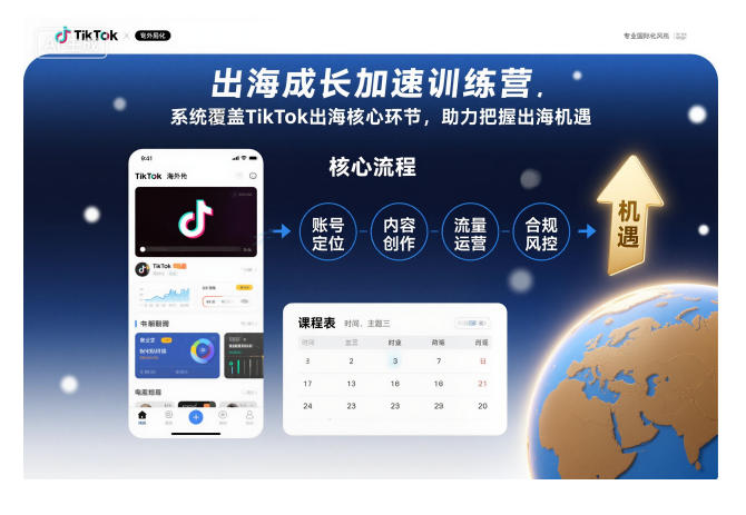 出海成长加速训练营，系统覆盖TikTok出海核心环节，助力把握出海机遇（更新）-三月轻创