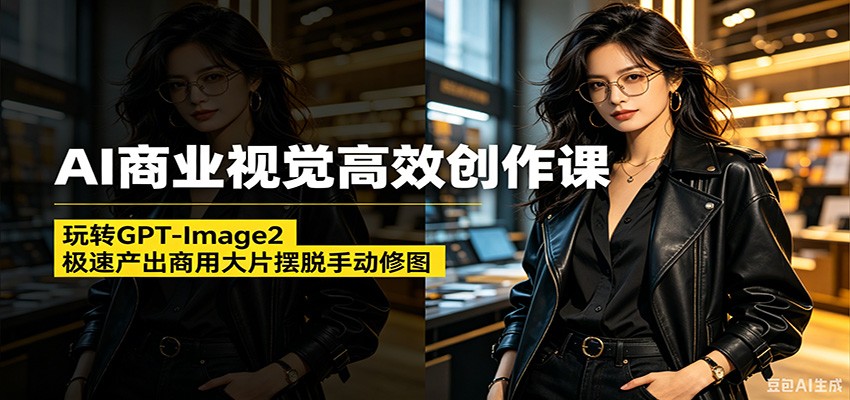 AI商业视觉高效创作课:玩转GPT-Image2,极速产出商用大片摆脱手动修图-三月轻创