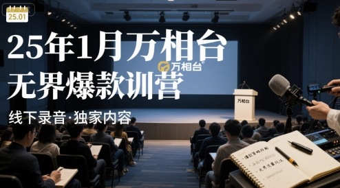 25年1月万相台无界爆款特训营线下录音-三月轻创