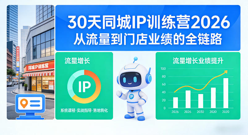 30天同城IP训练营2026年，从流量到门店业绩的全链路-三月轻创
