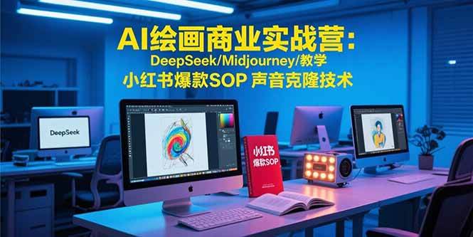 （15460期）AI绘画商业实战营：DeepSeek/Midjourney/教学 小红书爆款SOP 声音克隆技术-三月轻创