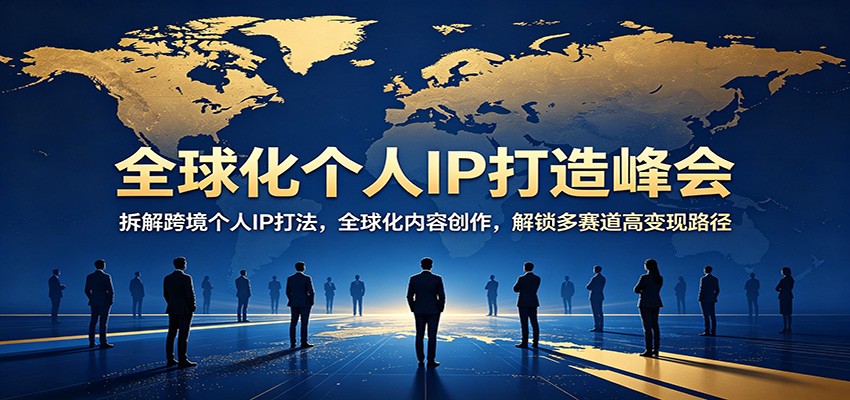 全球化个人IP打造峰会：拆解跨境个人IP打法，全球化内容创作，解锁多赛道高变现路径-三月轻创