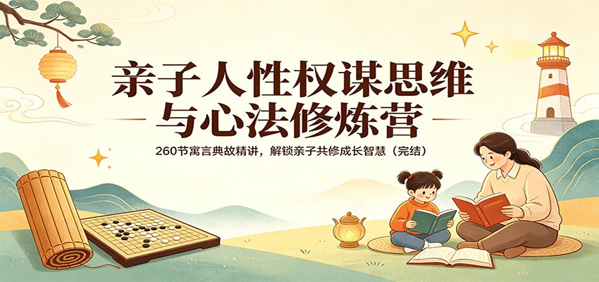 亲子人性权谋思维与心法修炼营：260节寓言典故精讲，解锁亲子共修成长智慧（完结）-三月轻创