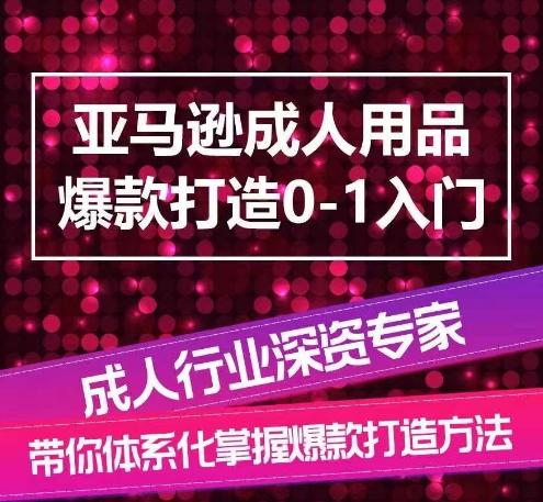 亚马逊成人用品爆款打造0-1入门，系统化讲解亚马逊成人用品爆款打造的流程-三月轻创