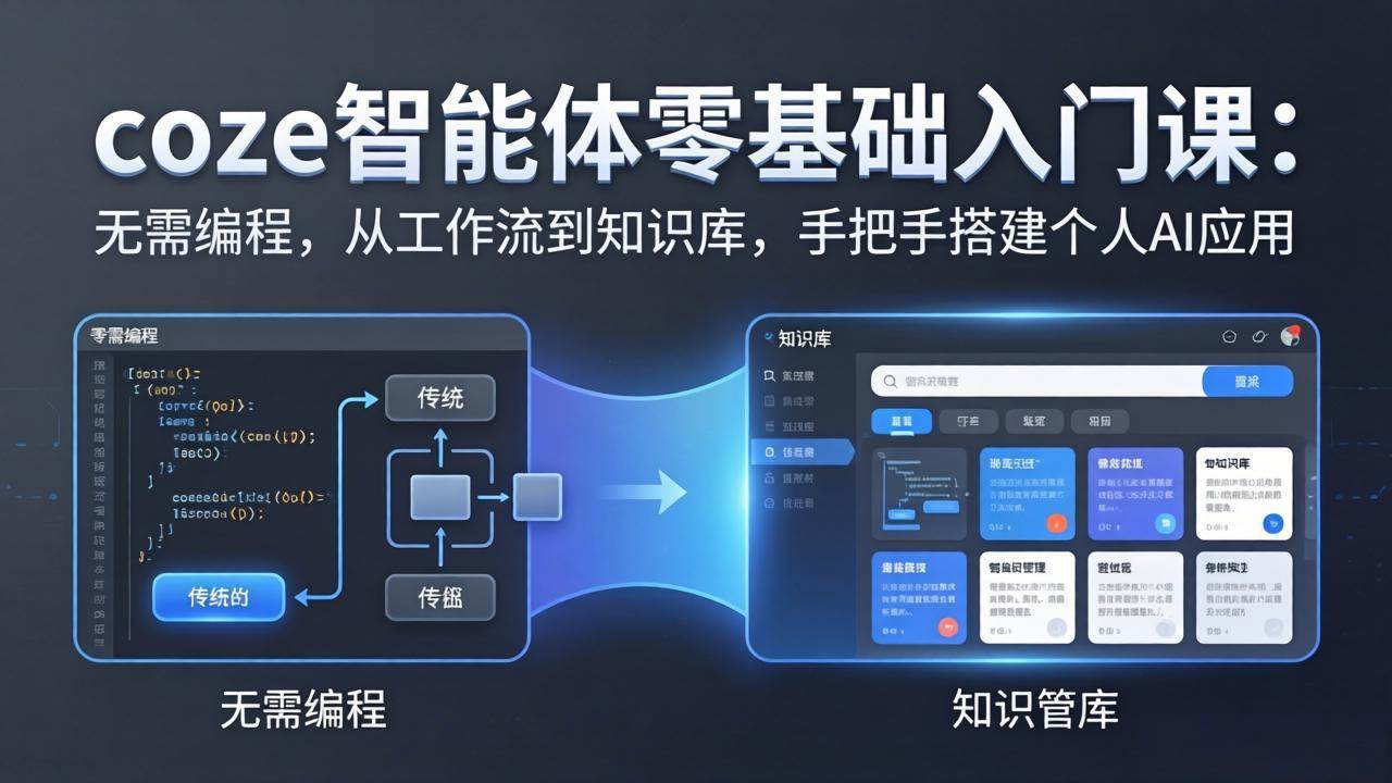 （17775期）coze智能体零基础入门课：无需编程，从工作流到知识库，手把手搭建个人AI应用-三月轻创