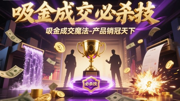 吸金成交必杀技，吸金成交魔法-产品销冠天下-三月轻创