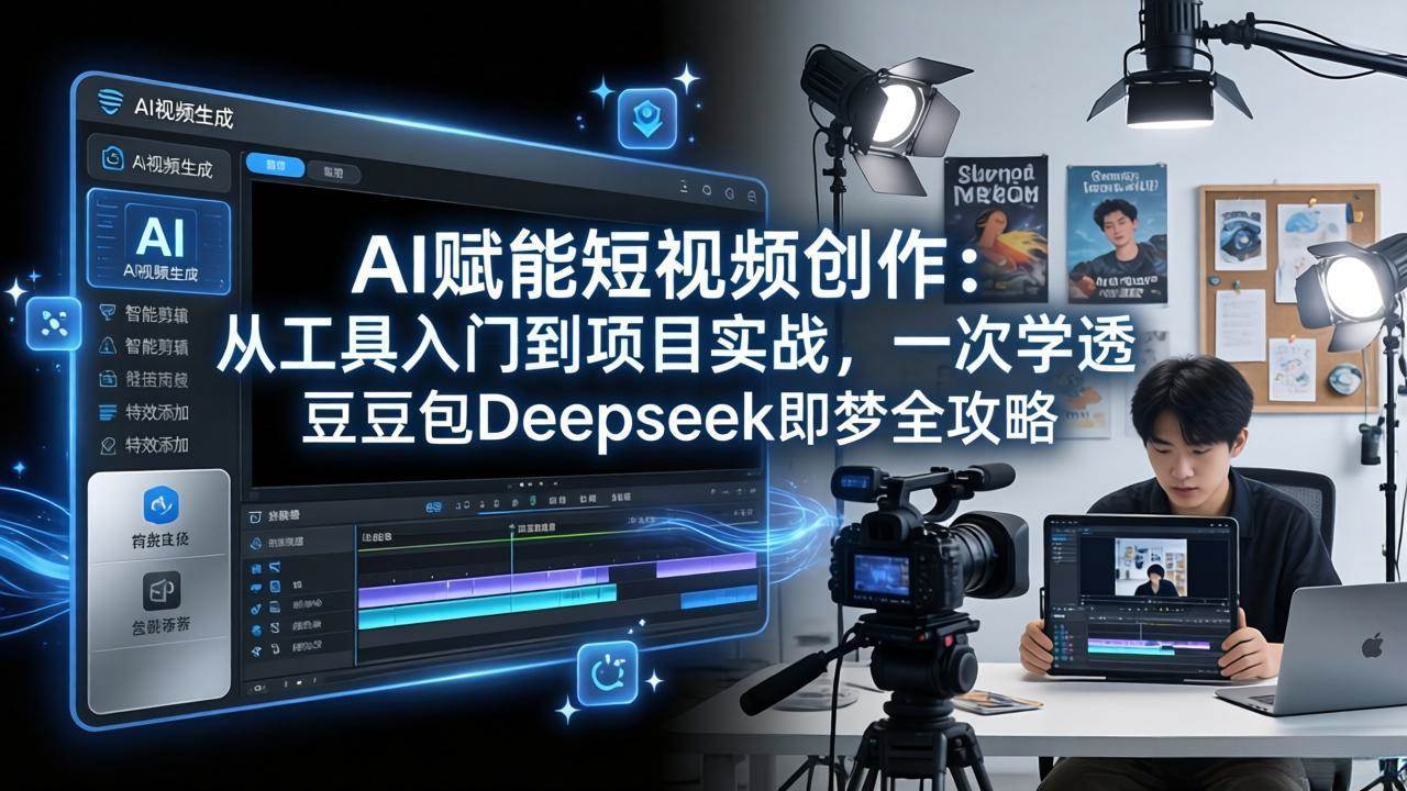 （17762期）AI赋能短视频创作：从工具入门到项目实战，一次学透豆包Deepseek即梦全攻略-三月轻创