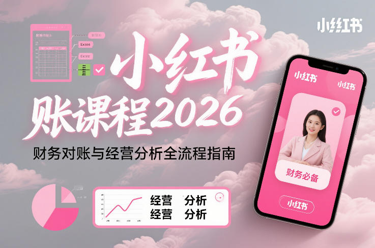 小红书对账课程2026，财务对账与经营分析全流程指南-三月轻创