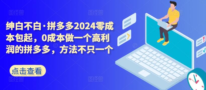 拼多多2024零成本包起，0成本做一个高利润的拼多多，方法不只一个-三月轻创
