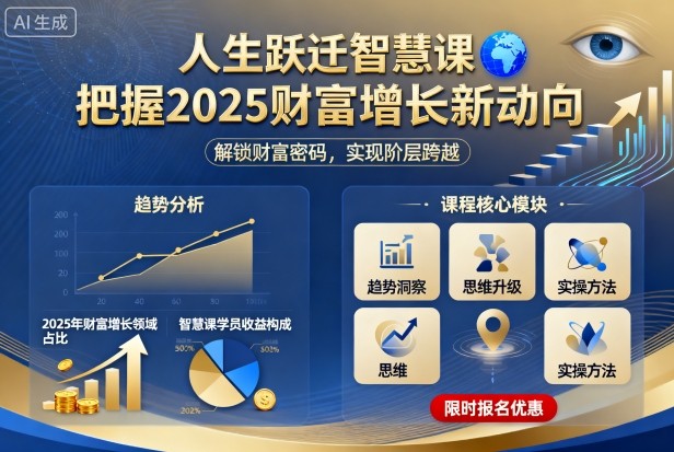 人生跃迁智慧课，把据2025财富增长新动向-三月轻创