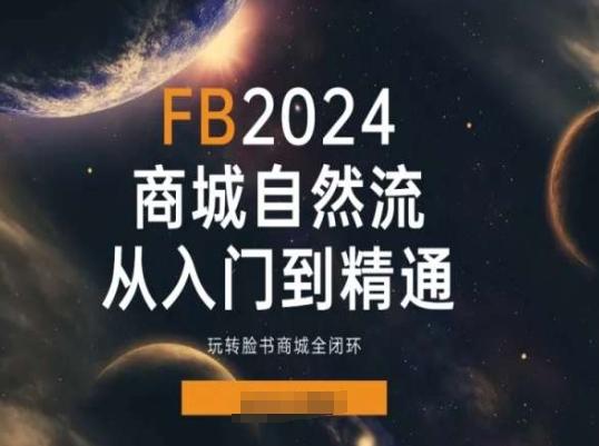 2024Faceboo商城自然流(从入门到精通)，玩转脸书商城全闭环-三月轻创