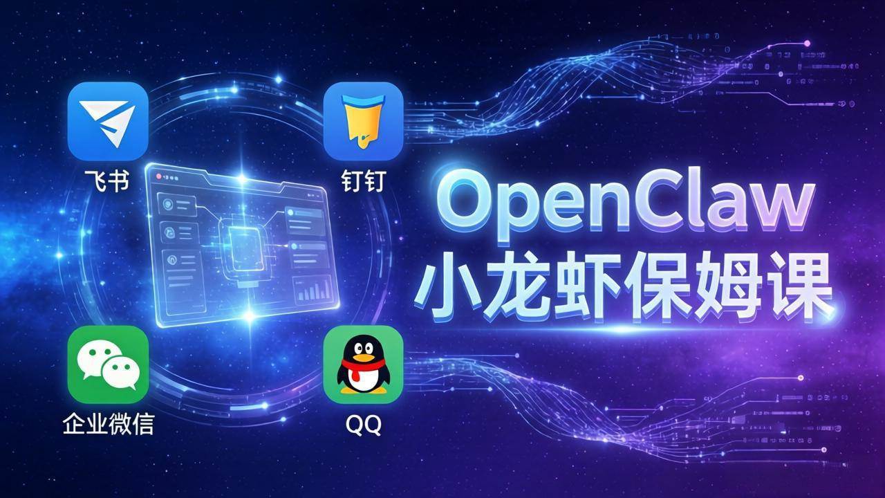 （17614期）OpenClaw小龙虾保姆课： Windows/macOS/Linux/Docker全系统安装，飞书+钉钉+企业微信+QQ 全接入-三月轻创