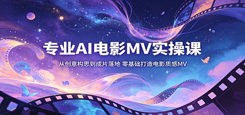 专业AI电影MV实操课:从创意构思到成片落地,零基础打造电影质感MV-三月轻创