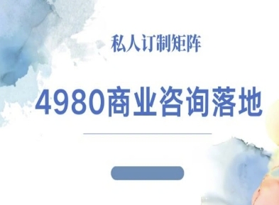 4980商业咨询师落地课程-ip运营高客单教程-三月轻创