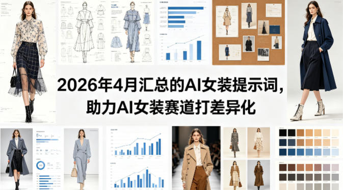 2026年4月汇总的AI女装提示词，助力AI女装赛道打差异化-三月轻创