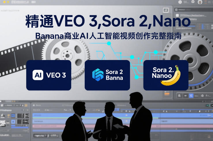 精通VEO 3,Sora 2,Nano Banana商业AI人工智能视频创作完整指南-三月轻创