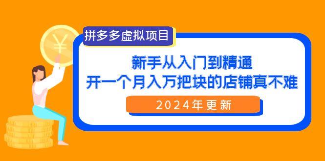 (9744期)拼多多虚拟项目：入门到精通，开一个月入万把块的店铺 真不难(24年更新)-三月轻创