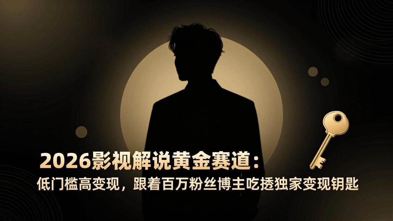 （17721期）2026影视解说黄金赛道：低门槛高变现，跟着百万粉丝博主吃透独家变现钥匙-三月轻创