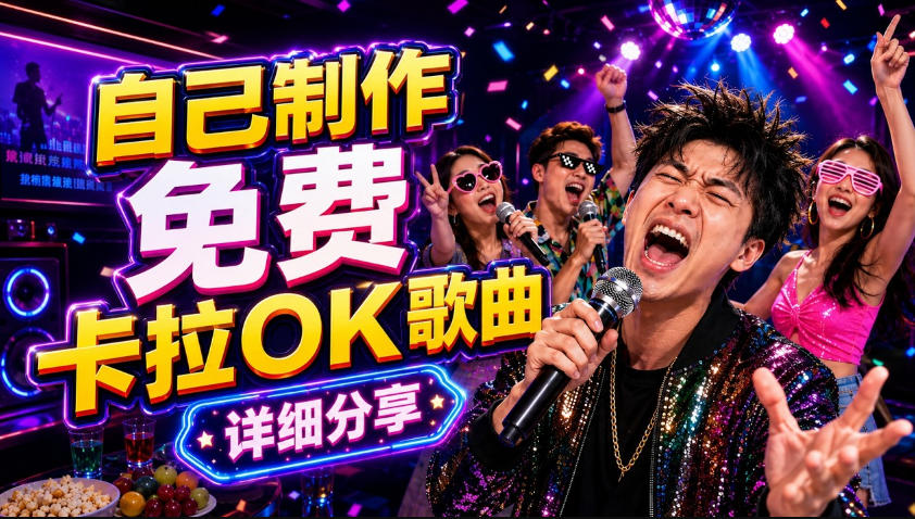 零基础AI制作免费卡拉OK视频教程,从歌曲生成、音轨分离到字幕制作、视频导出,手把手教学-三月轻创