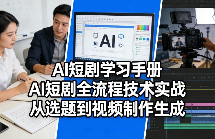AI短剧学习手册,AI短剧全流程技术实战,从选题到视频制作生成-三月轻创