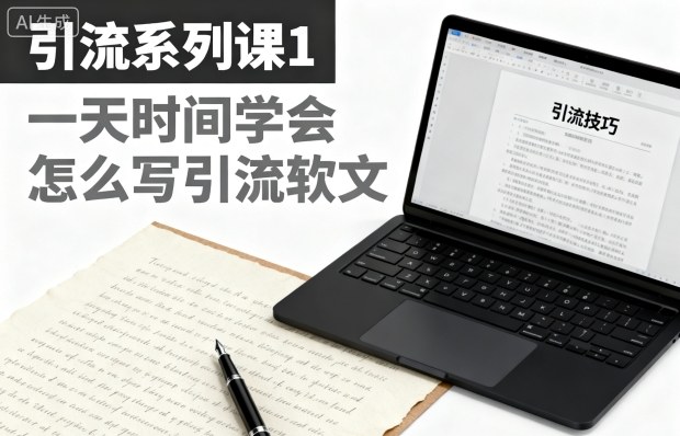 引流系列课1，一天时间学会怎么写引流软文-三月轻创