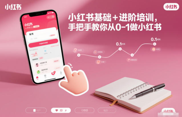 小红书基础+进阶培训，手把手教你从0-1做小红书-三月轻创