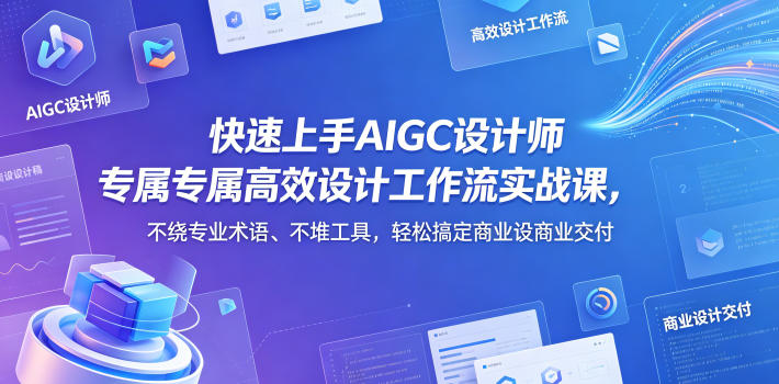 快速上手AIGC设计师专属高效设计工作流实战课，不绕专业术语、不堆工具，轻松搞定商业设计交付-三月轻创
