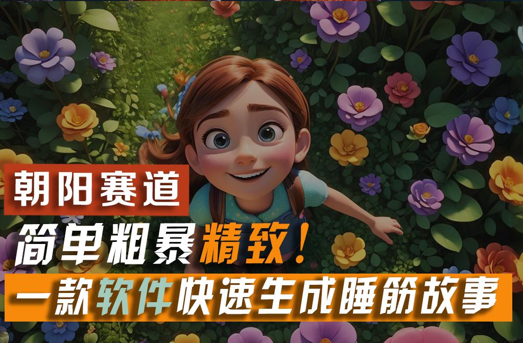 利用一款软件5分钟一条爆款睡筋故事，简单粗暴精致！小白月入2w+-三月轻创