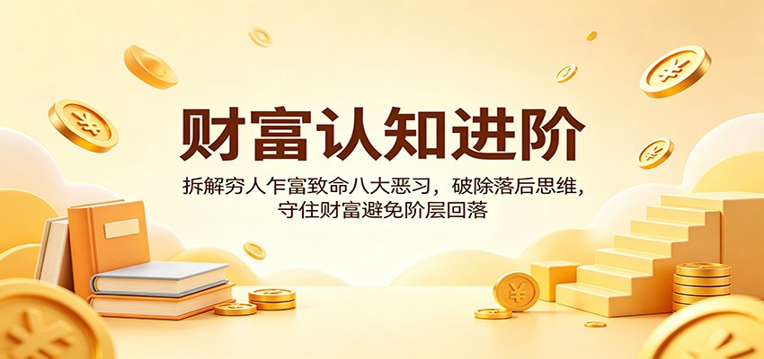 财富认知进阶：拆解穷人乍富致命八大恶习，破除落后思维，守住财富避免阶层回落-三月轻创