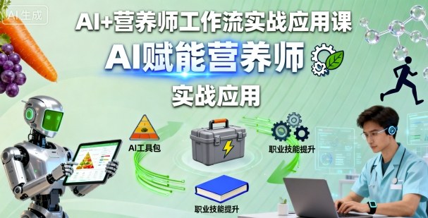 AI+营养师工作流实战应用课，AI赋能营养师-三月轻创