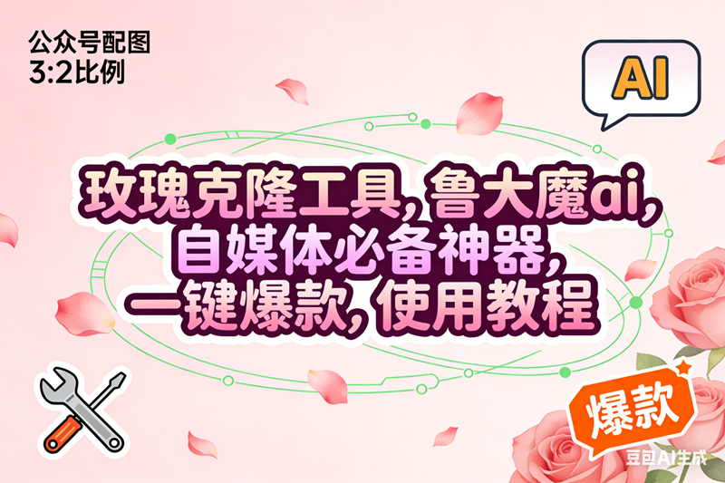 （16859期）玫瑰克隆，鲁大魔ai，自媒体必备神器，一键爆款工具，详细使用教程-三月轻创