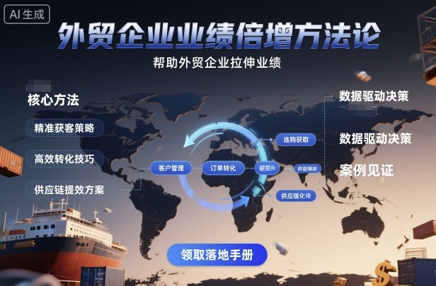 外贸企业业绩倍增方法论，帮助外贸企业拉伸业绩-三月轻创