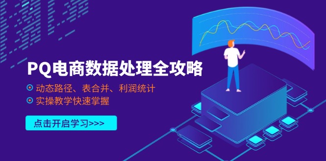 PQ电商数据处理全攻略，动态路径、表合并、利润统计，实操教学快速掌握-三月轻创