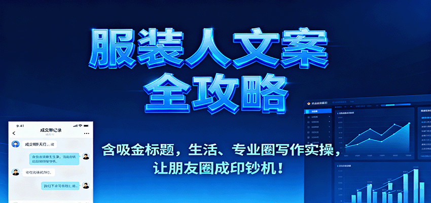 服装人文案全攻略，含吸金标题，生活、专业圈写作实操，让朋友圈成印钞机！-三月轻创