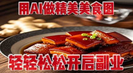 用AI做精美美食图，无需专业设备拍摄，轻轻松松开启副业-三月轻创
