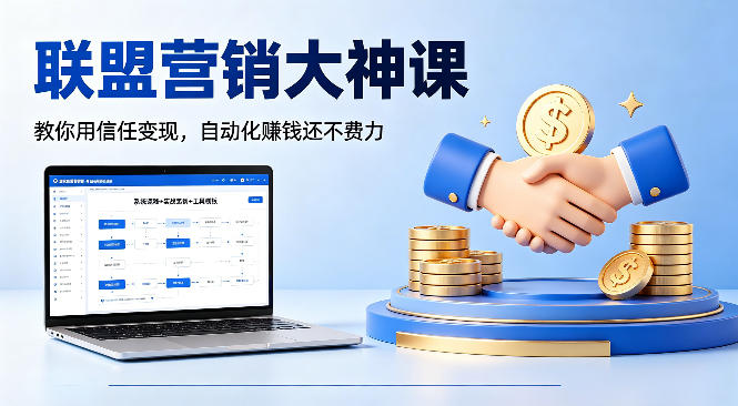 联盟营销大神课，教你用信任变现，自动化賺钱还不费力【原创双语字幕】-三月轻创
