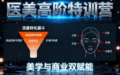 0-1000W医美高阶特训营课程，美学与商业双赋能-三月轻创
