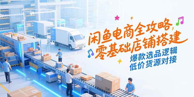 （15325期）闲鱼电商全攻略，零基础店铺搭建，爆款选品逻辑，低价货源对接-三月轻创