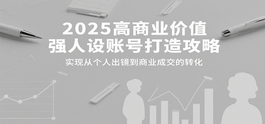 2025高商业价值强人设账号打造攻略，实现从个人出镜到商业成交的转化-三月轻创