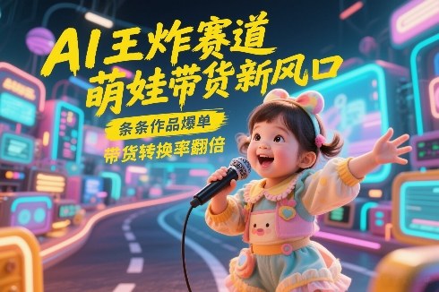 AI王炸赛道,萌娃带货新风口,条条作品爆单,带货转换率翻倍,核心逻辑拆解-三月轻创