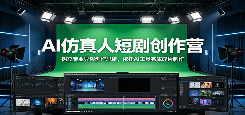 AI仿真人短剧创作营:树立专业导演创作思维,依托AI工具完成成片制作-三月轻创
