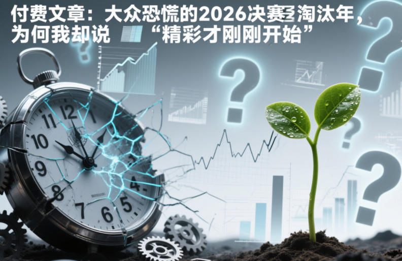 付费文章：大众恐慌的2026决赛淘汰年，为何我却说“精彩才刚刚开始”？-三月轻创