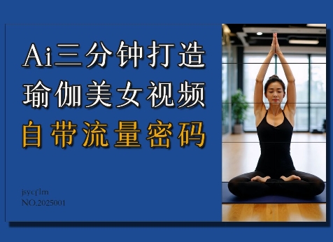 Ai3分钟打造瑜伽美女视频，自带流量密码-三月轻创
