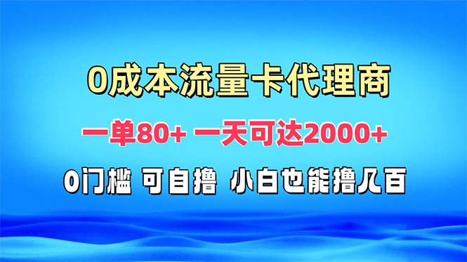 免费流量卡代理一单80+ 一天可达2000+-三月轻创
